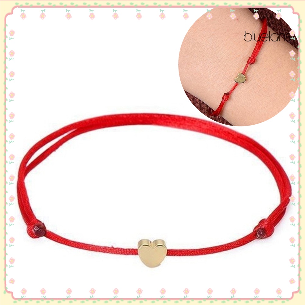 Vòng Tay May Mắn Mặt Hình Trái Tim Thời Trang Cho Nữ