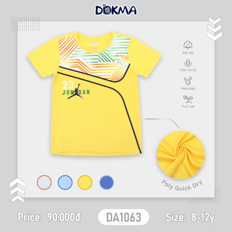 Áo cộc tay cổ tròn Dokma 8-12Y DA1063