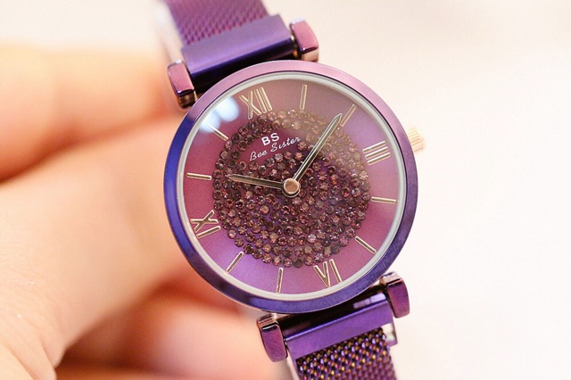 Đồng hồ nữ Bee Sister chính hãng dây nam châm mặt đính đá mẫu mới siêu hot | BigBuy360 - bigbuy360.vn