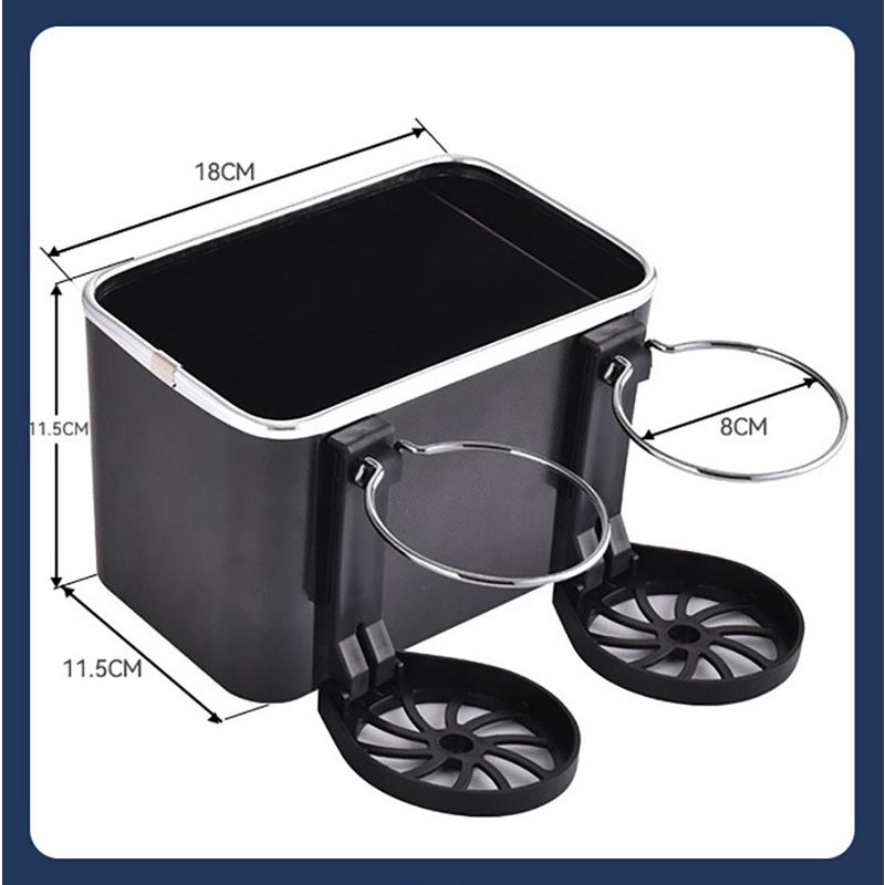 Hộp Đựng Khăn Giấy Kèm Giá Đỡ Cốc Trên Ô Tô