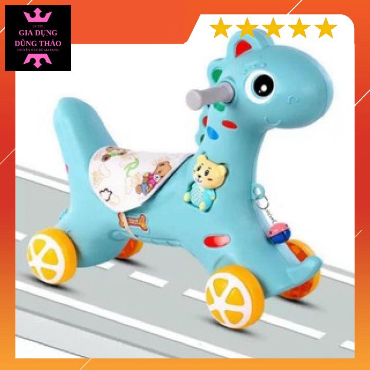 NGỰA BẬP BÊNH TRƯỚC SAU KIÊM XE CHÒI CHÂN 2IN1 CHO BÉ 🦄