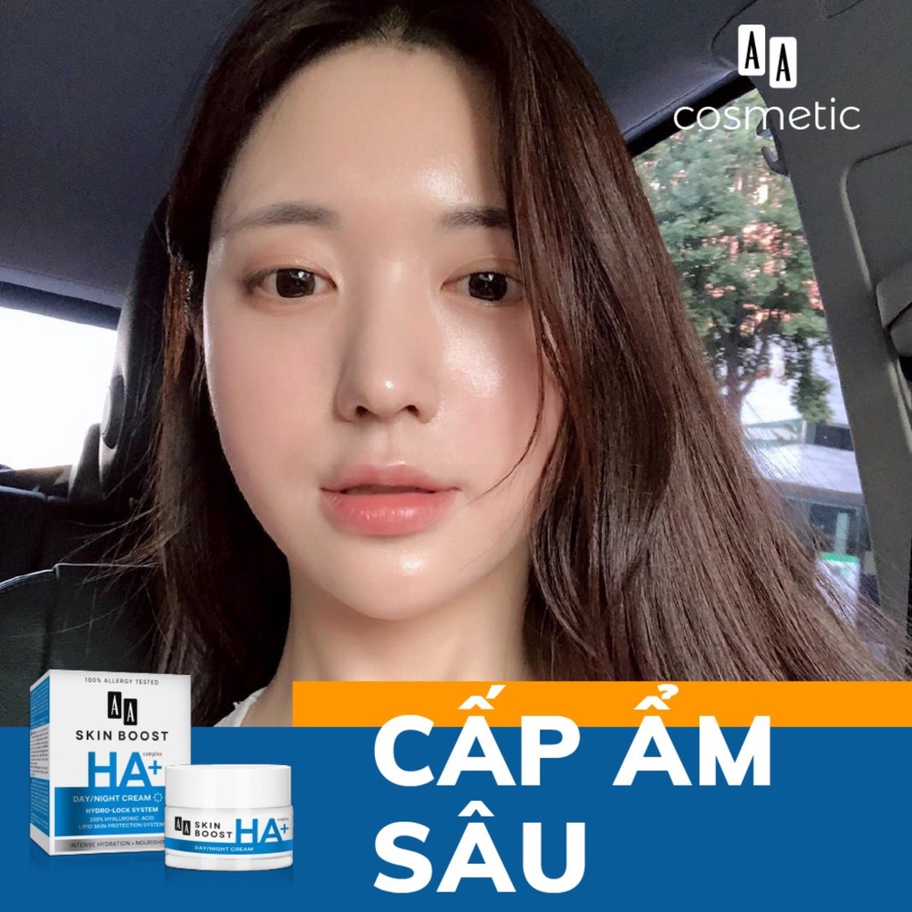 Kem dưỡng cấp ẩm và căng mịn da AA Skin Boost HA+ Concentrate của AA COSMETICS