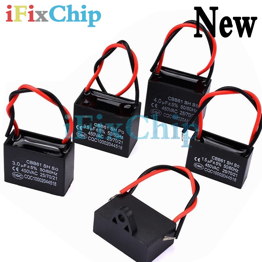 Tụ Điện Phân Cực Khởi Động AC 450V CBB Cho Xe Hơi CBB61 1UF 1.2UF 2UF 2.5UF 3UF 3.5UF 4UF 4.5UF