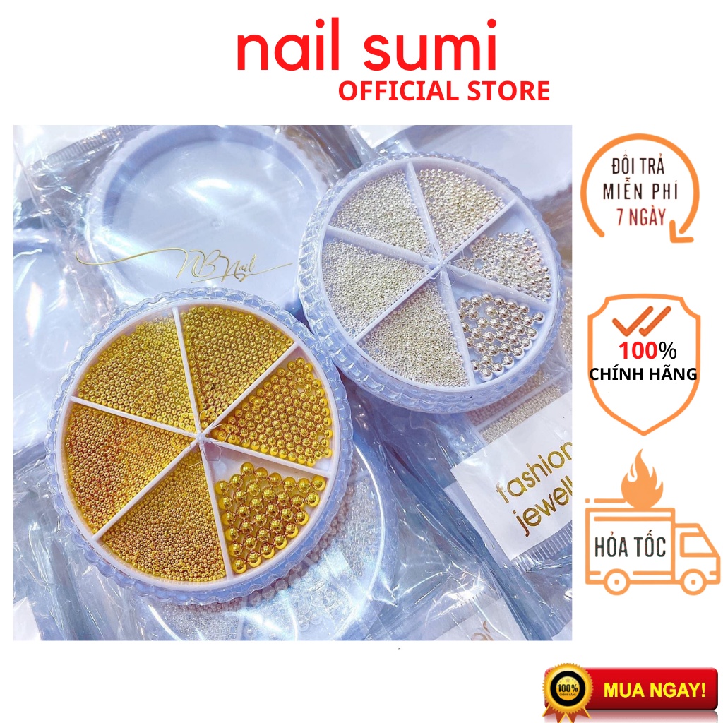 Bi nail trang trí móng vàng bạc