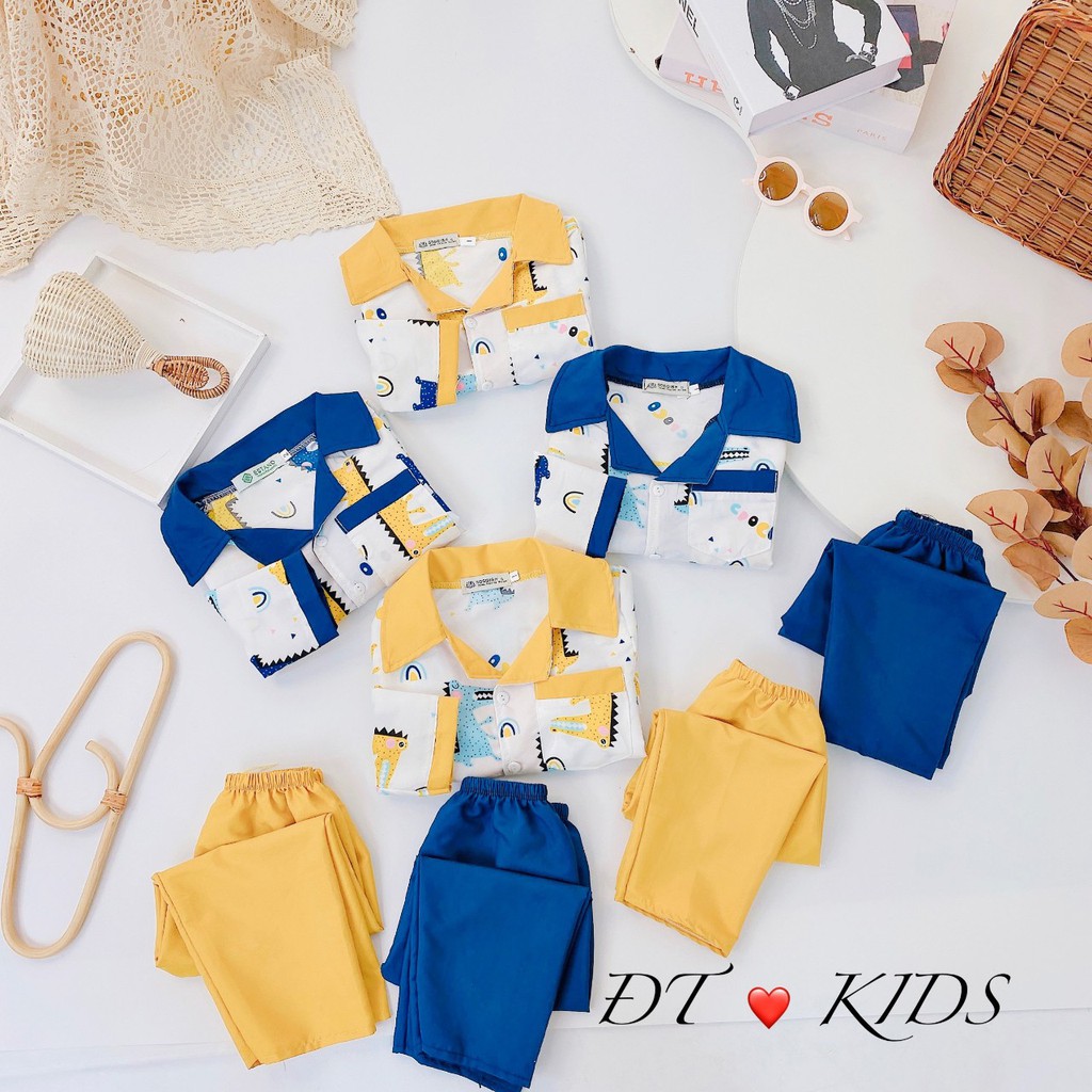 Bộ Đồ Pyjama Rời Dài Tay Họa Tiết Dễ Thương Cho Bé Trai Bé Gái DT68668 - DAUTAY_STORES