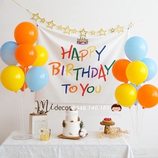 Banner HAPPY BIRTHDAY vải trang trí sinh nhật