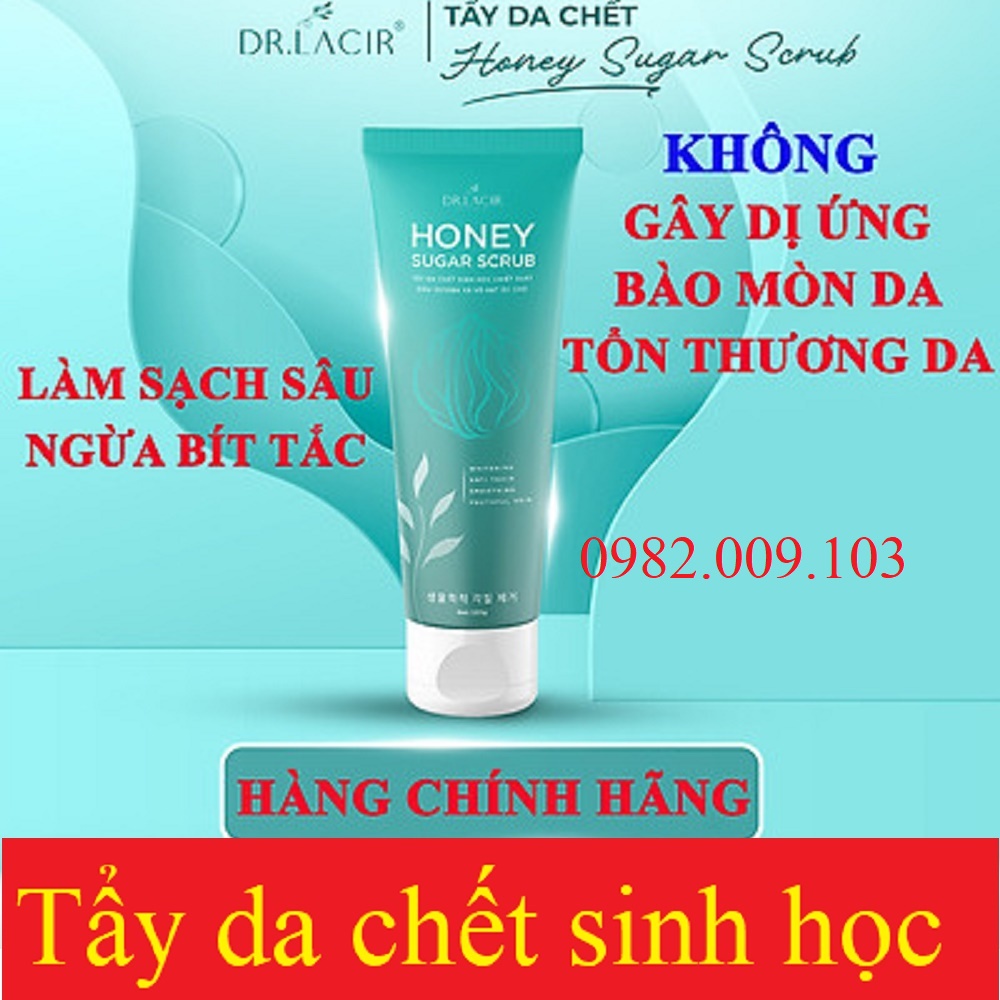 (mẫu mới 2022) Tẩy Da Chết Sinh Học Drlacir dr lacir Honey Sugar Scrub 120g,giúp loại bỏ các tế bào già cỗi,xỉn màu