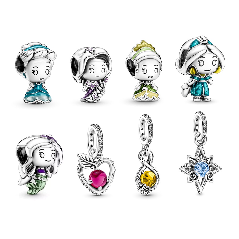 PANDORA Mặt Dây Chuyền Bạc 925 Hình Công Chúa Disney