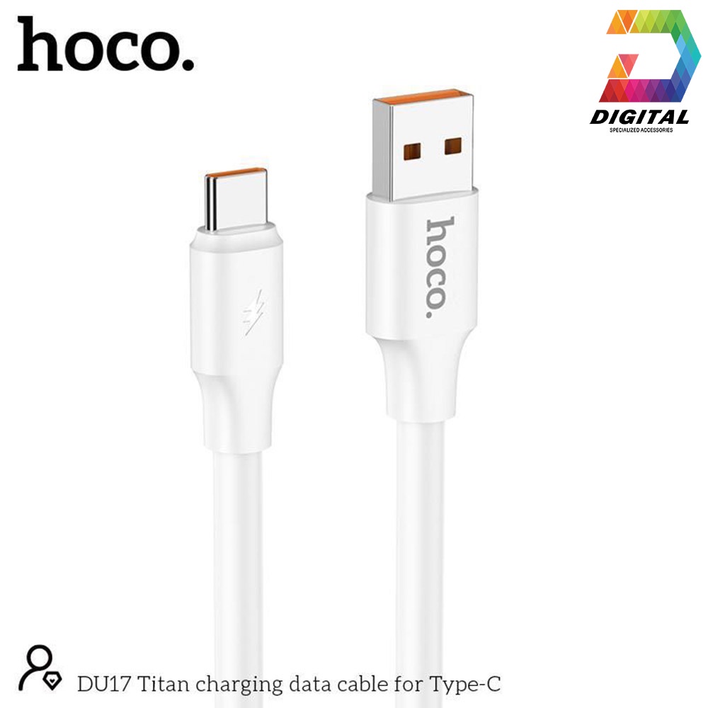 Cáp Sạc Nhanh Cổng Type C Hoco DU17 Chính Hãng Dài 1 Mét