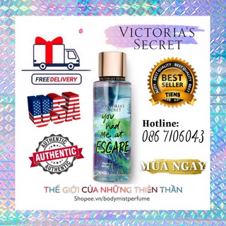 𝗕𝗢𝗗𝗬𝗠𝗜𝗦𝗧⚜️Mẫu thử xịt thơm Body Mist Victoria's Secret - You had me at Escape 250ml