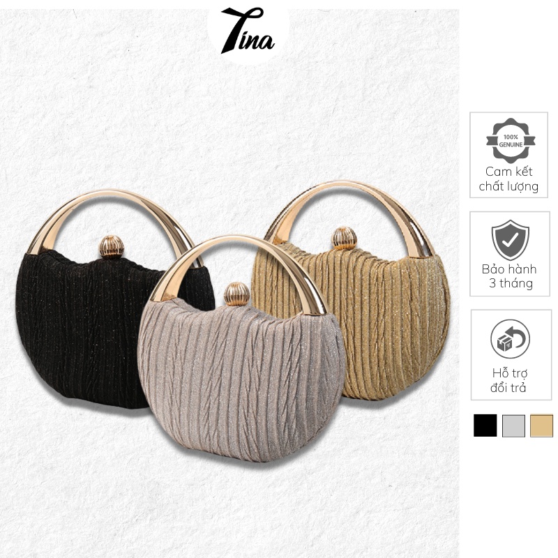 Ví đi tiệc nữ lấp lánh cầm tay vừa điện thoại sang trọng TINA SHOP TX054