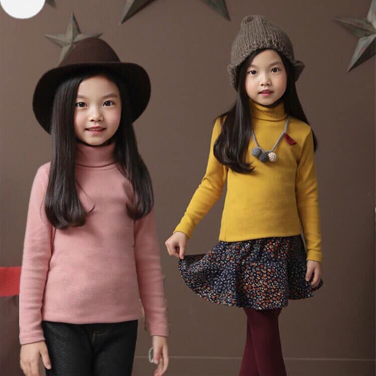 combo 2 áo gữ nhiệt cổ lọ cho bé ( mix màu )