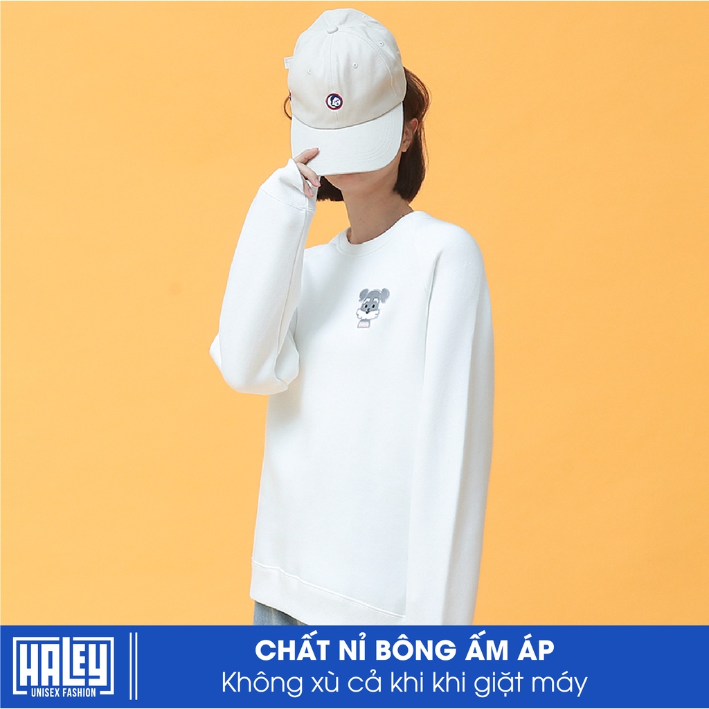 Áo Hoodie Cặp Đôi Nam Nữ HALEY Unisex Cún Huskey phong cách Hàn Quốc cá tính, Chất nỉ nhung dày mã HD19