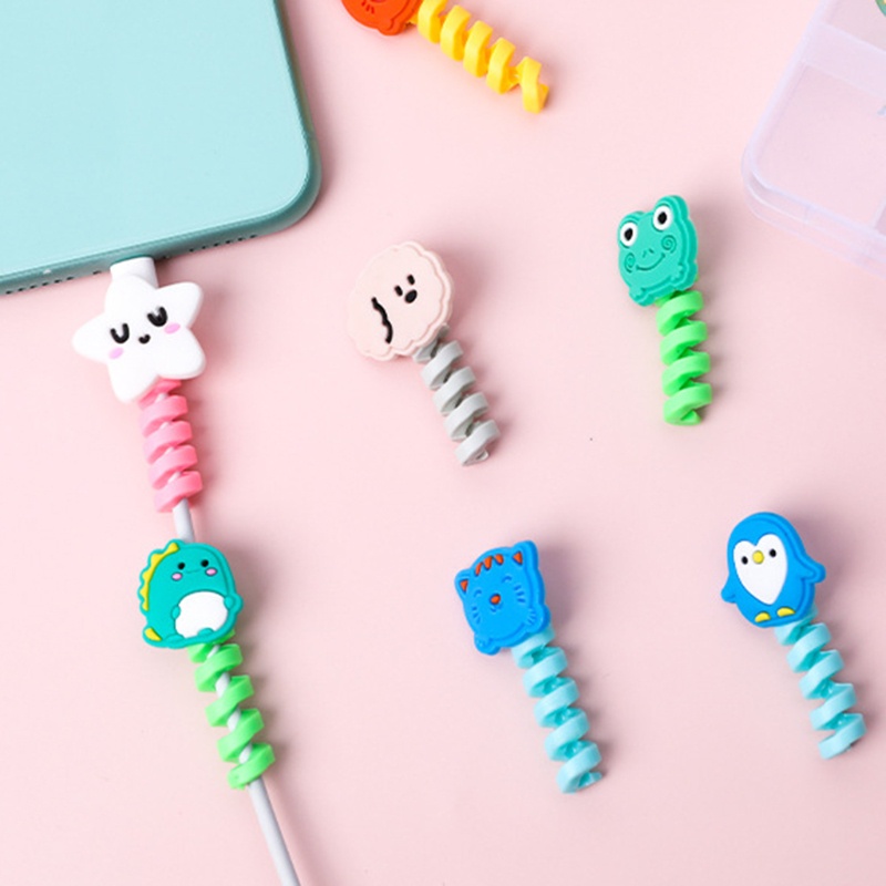 Set 2 phụ kiện bảo vệ dây cáp sạc USB bằng silicone