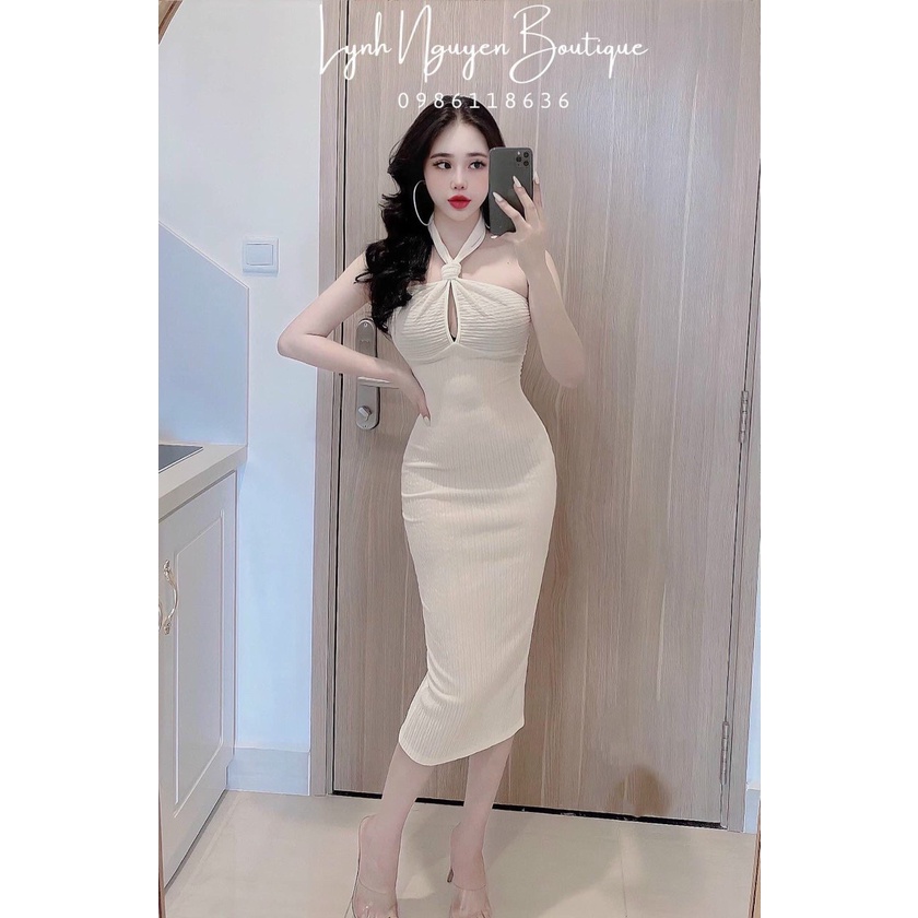 đầm xốp body có mút kiểu cổ dây sát lách hot