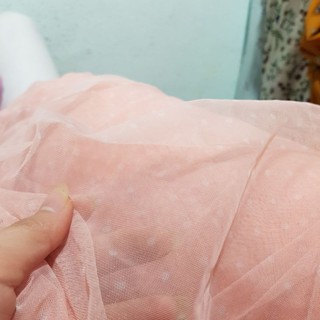 1Met Voan Lưới Chấm Bi