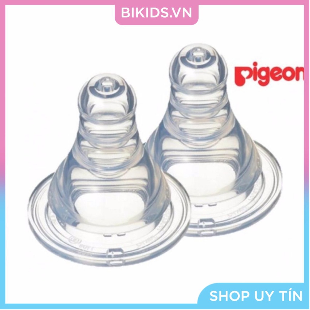 Núm ty Silicon Pigeon vỉ 2 chiếc cổ thường