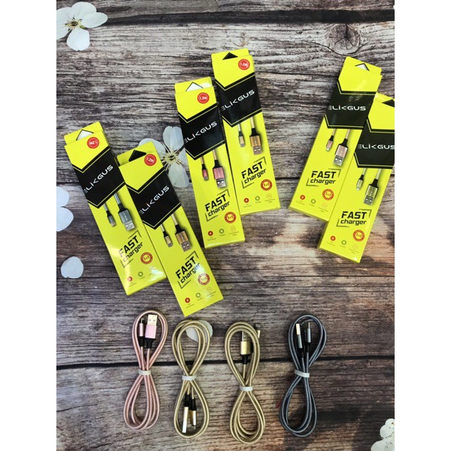 Cáp Sạc Samsung / Type-C / Iphone, Sạc Nhanh, Dây Dù Siêu Bền, Hàng Chính Hãng LKGUS