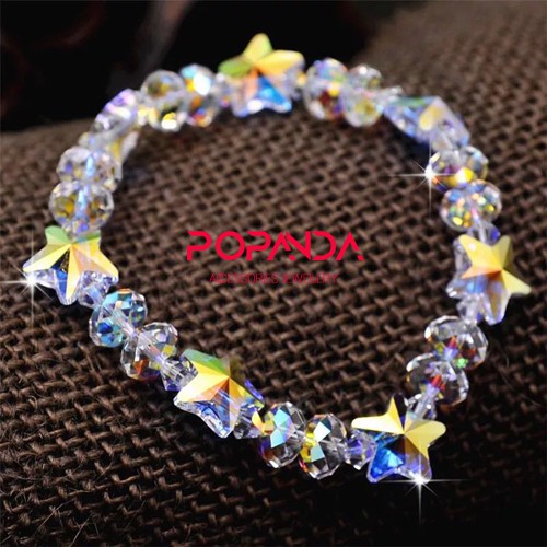 Vòng tay pha lê swarovski cao cấp ngôi sao  - popanda