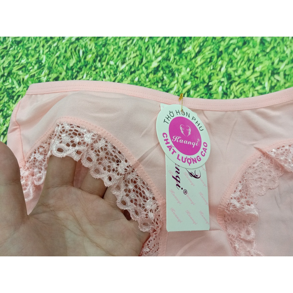 Combo 10 quần lót cotton viền ren mềm mát &lt;60kg