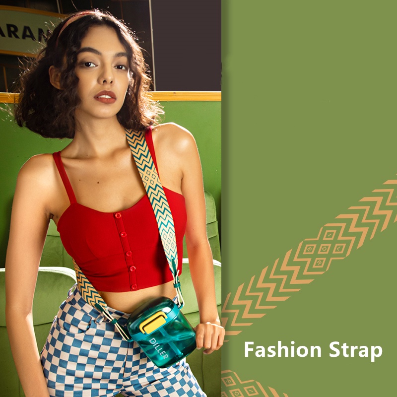 Bình nước Diller D80 có ống hút chống tràn không chứa BPA thiết kế thời trang dung tích 720ml