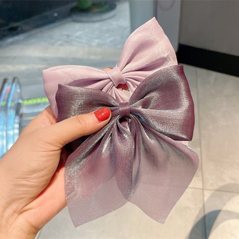 1 Kẹp Tóc Satin Đính Ngọc Trai Giả Thời Trang Nữ