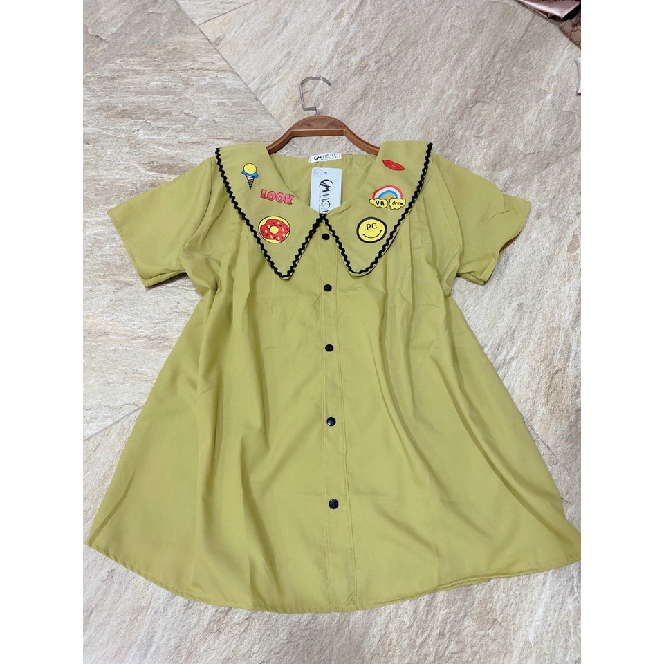 Áo bầu dáng tiểu thư dễ thương, mặc đi làm, đi chơi, cả bầu to và sau sinh 40-68kg