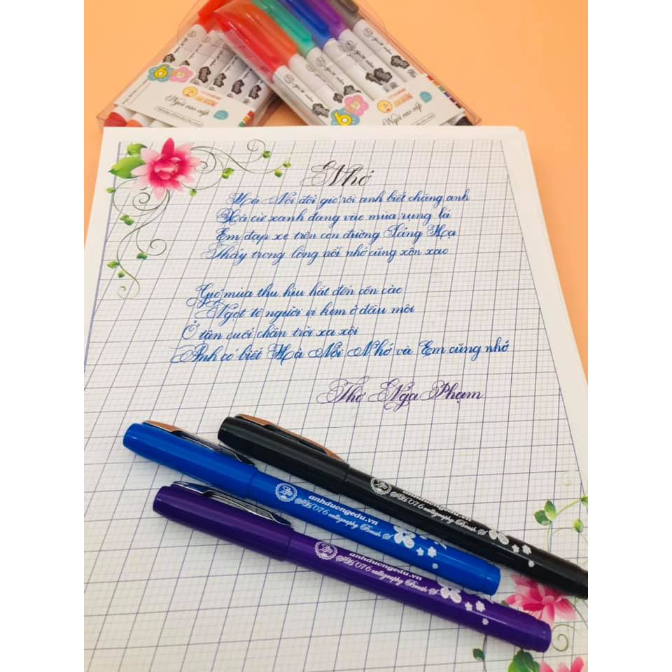 Bút Brush Ánh Dương  I Bút mài thầy Ánh 076