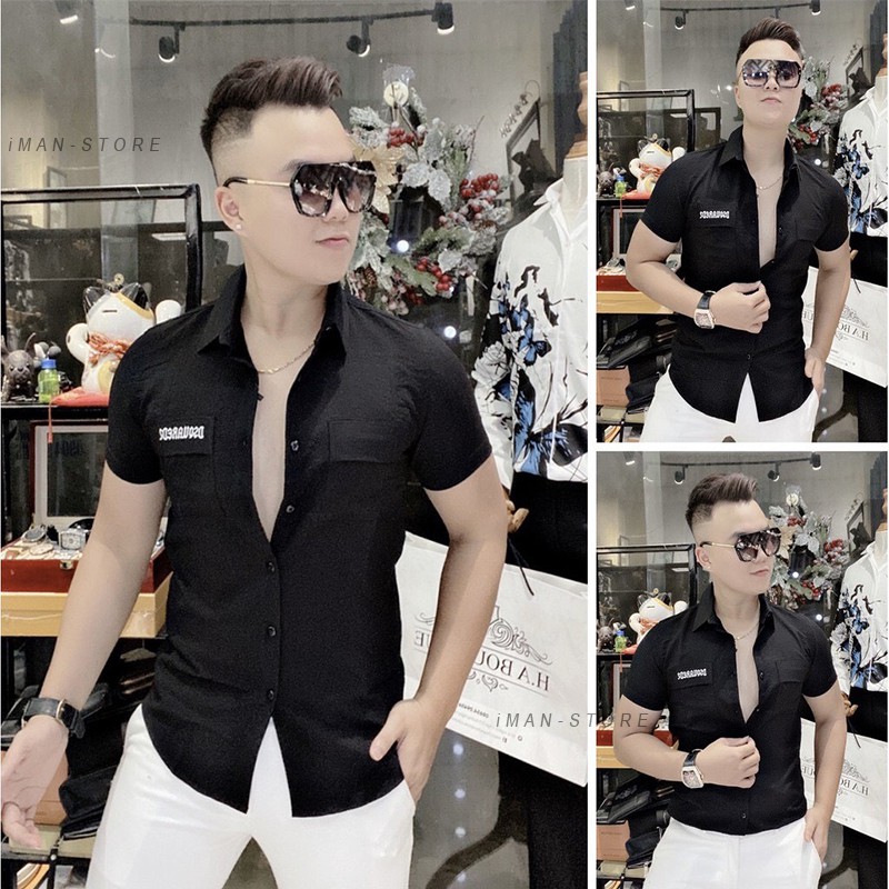 Áo Sơ Mi Đũi Ngắn Tay Túi Hộp, Áo Sơ Mi Nam Hàn Quốc Chất Đũi DS-Squareds Siêu Mịn, Thoáng Mát | BigBuy360 - bigbuy360.vn