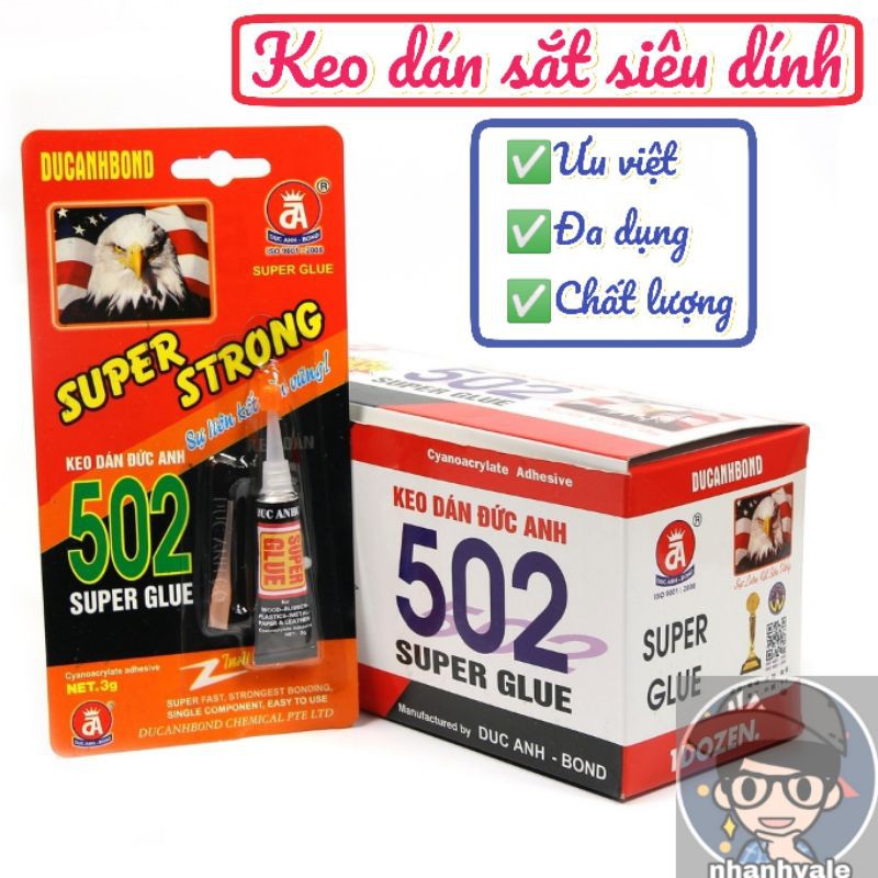 Keo dán 502 siêu dính chắc chắn Super Glue