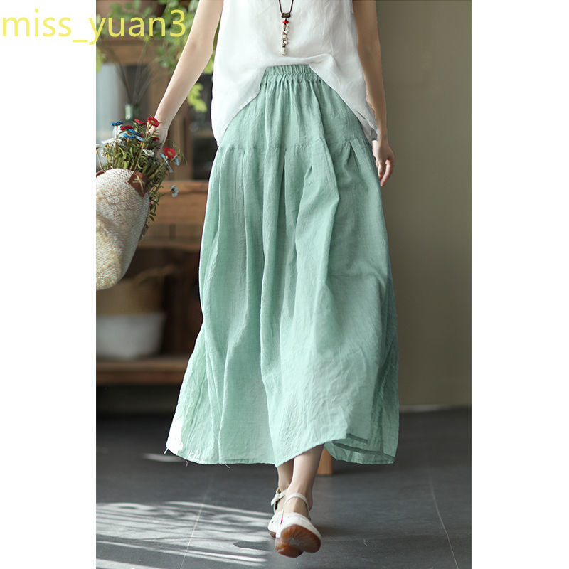 Chân váy lửng chất liệu cotton lanh hai lớp | BigBuy360 - bigbuy360.vn