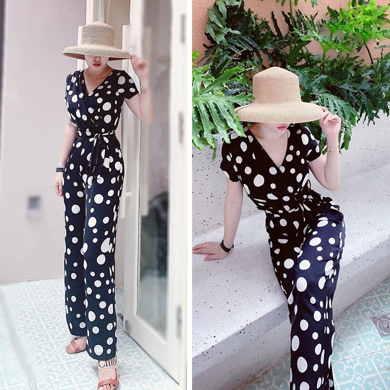 Jump Voan Đốm, Jumpsuit Dài Chất Voan Mềm, Đồ Bộ Nữ Phong Cách Cao Cấp. Liin clothing