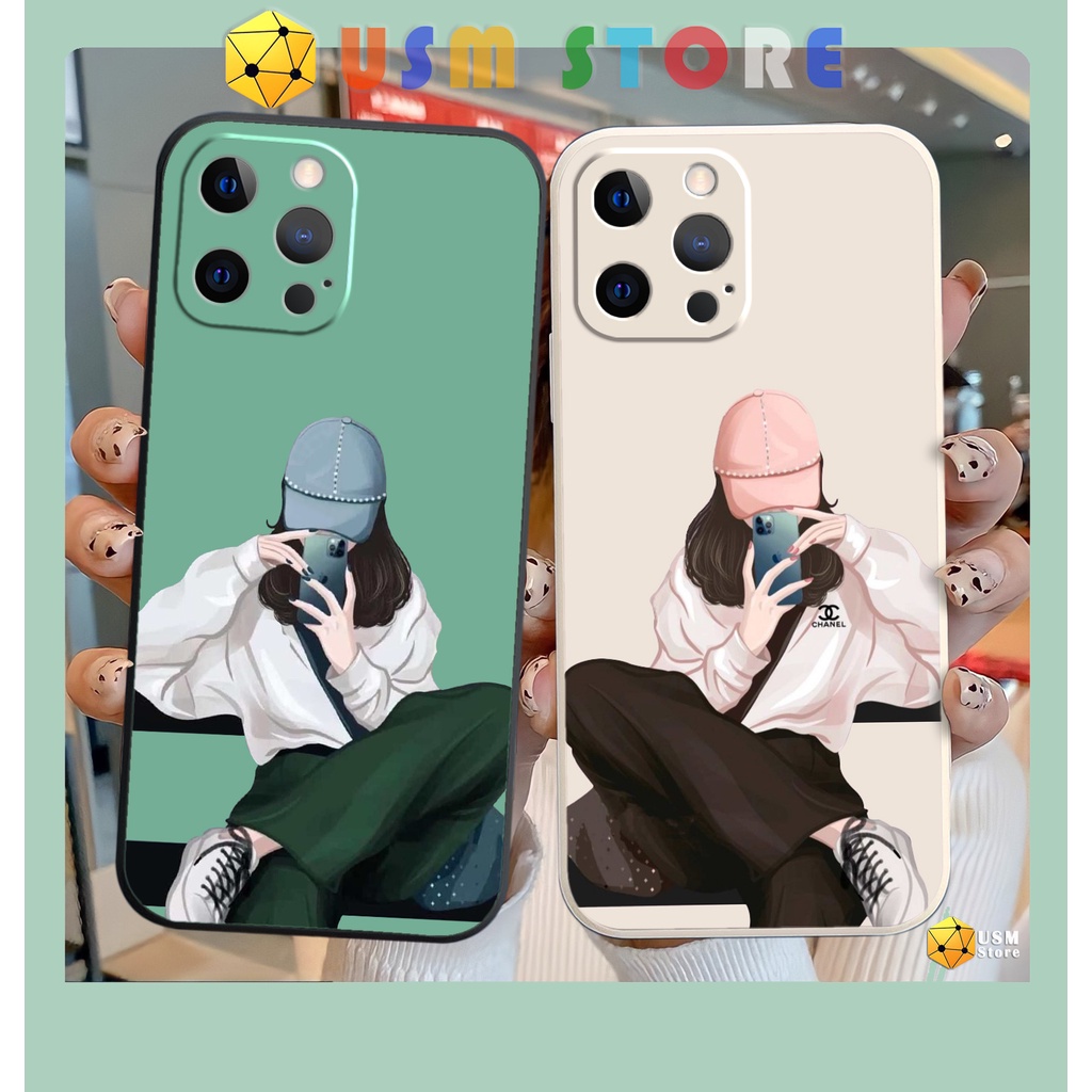 Ốp iphone 6s/6p/7p/8p/XS/XSmax/XR/11 Pro/11 Promax/12 Mini/12 Pro/12 Promax/13 Promax/13 Mini, viền vuông, bảo vệ camera