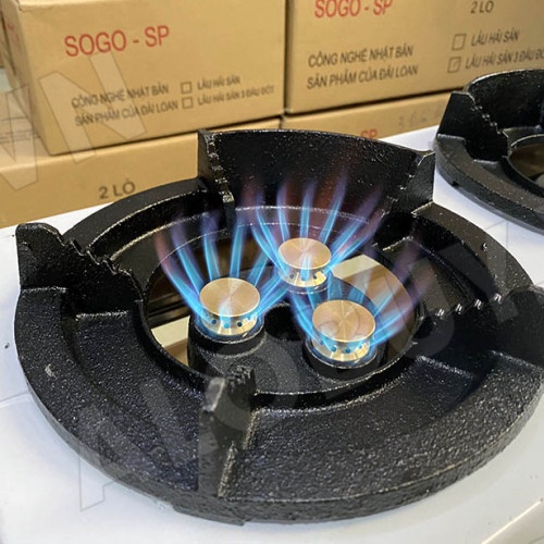 BẾP GAS CÔNG NGHIỆP KHÈ 3 LÒ SOGO GT-208S3 - Dùng với van dây cao áp - lửa mạnh