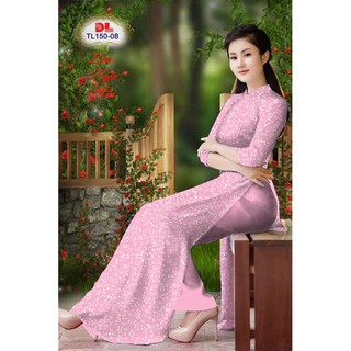 Vải áo dài in hình hoa nhí