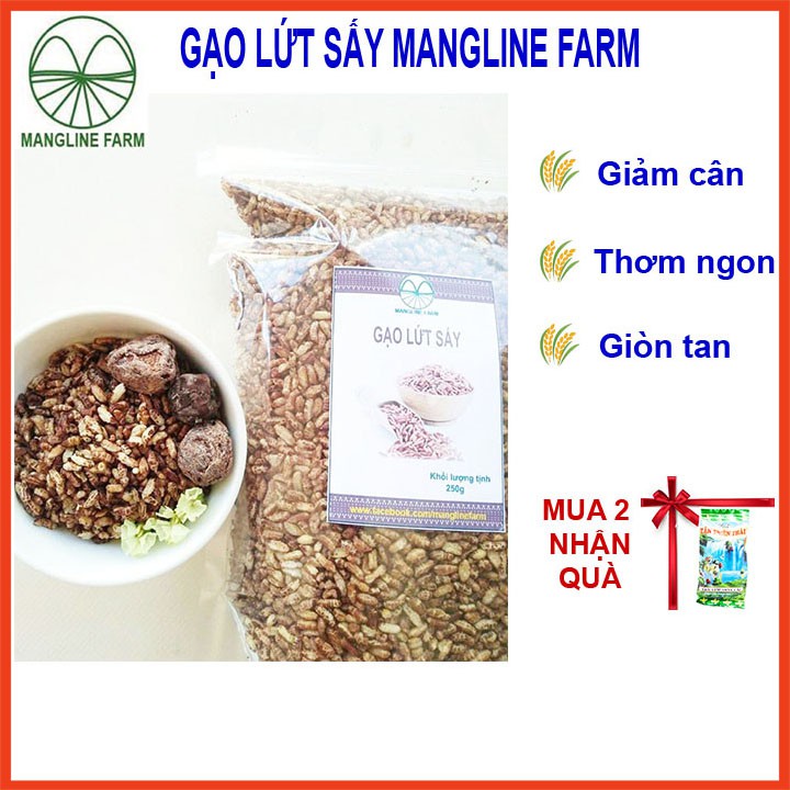 Gạo lứt sấy loại 1 250g giảm cân giữ dáng giòn tan ăn là ghiền