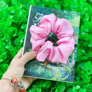 Buộc tóc scrunchies trái cây quả đào