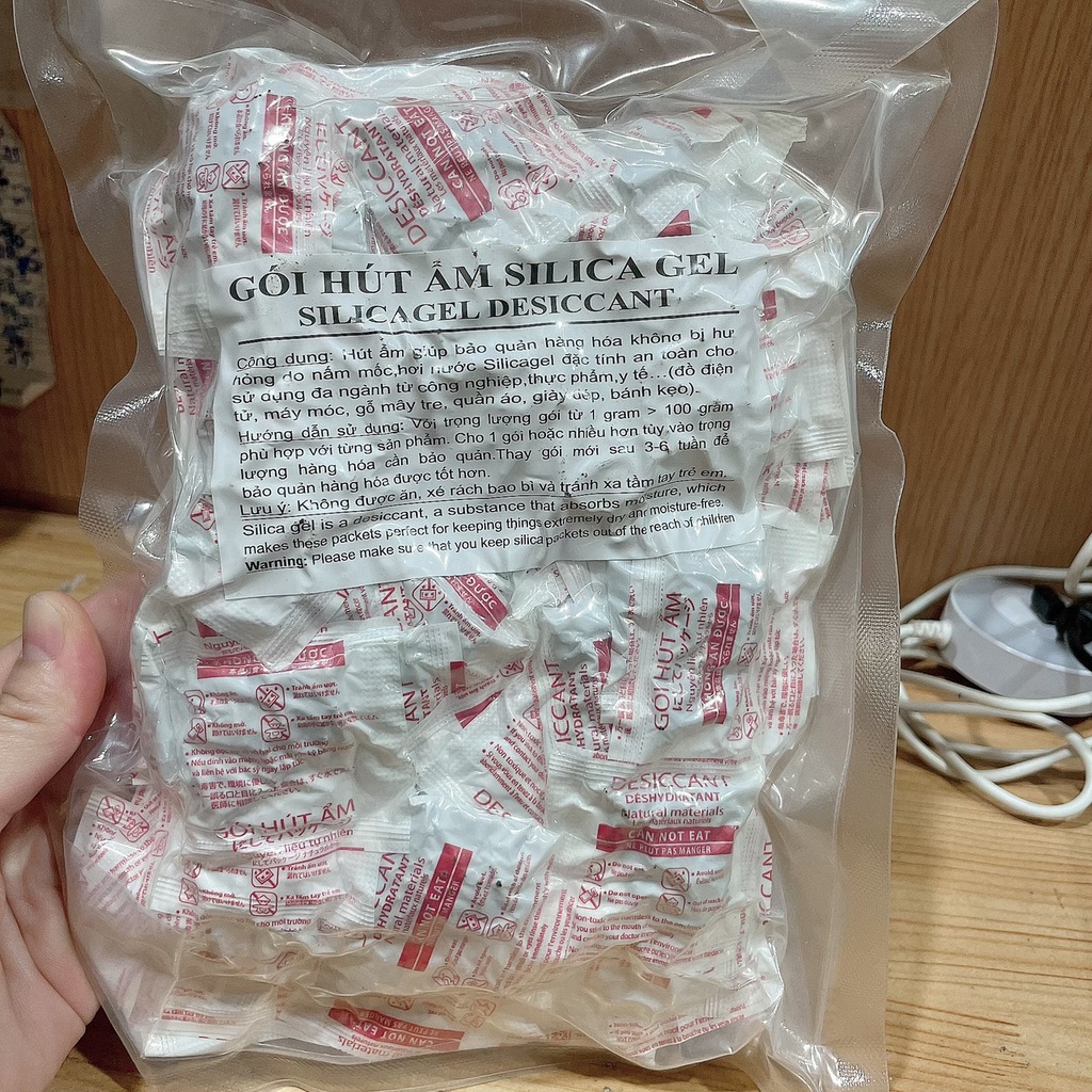Gói hút ẩm 3gr đỏ[túi 500gram][giá sỉ]
