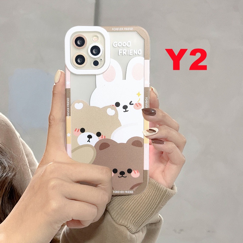 Ốp Điện Thoại TPU Dẻo In Gấu Thỏ iPhone 6 6s 7 8 Plus 11 Pro Max 7Plus 8Plus XR X XS Max 12 13 Pro Max 14 Pro Max