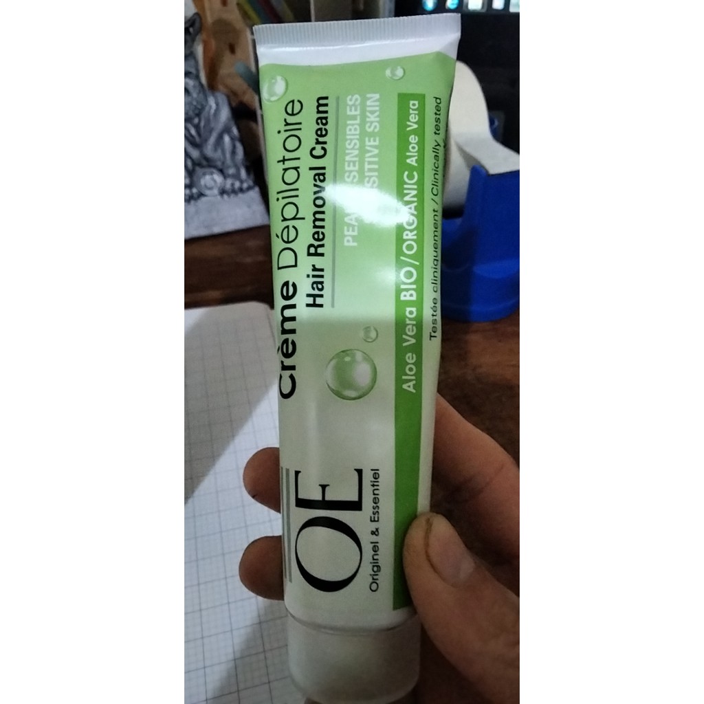 Kem Tẩy Lông OE Pháp Tinh Chất Aloe Vera Bio Trong 4 Phút Cho Da Nhạy Cảm