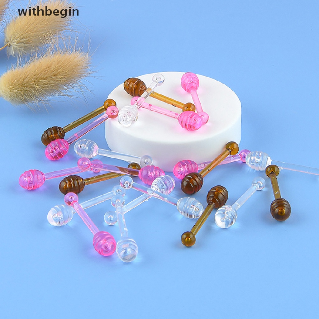 Bộ 10 Cây Đũa Muỗng Múc Mật Ong Bằng Nhựa Kiểu Cổ Điển Tiện Dụng