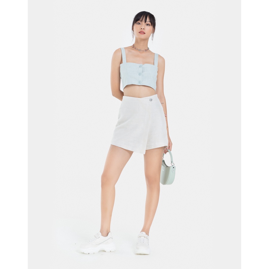 Quần Váy Tweed Thời Trang JUNO Kiểu Dáng Đắp Chéo JNQSH001