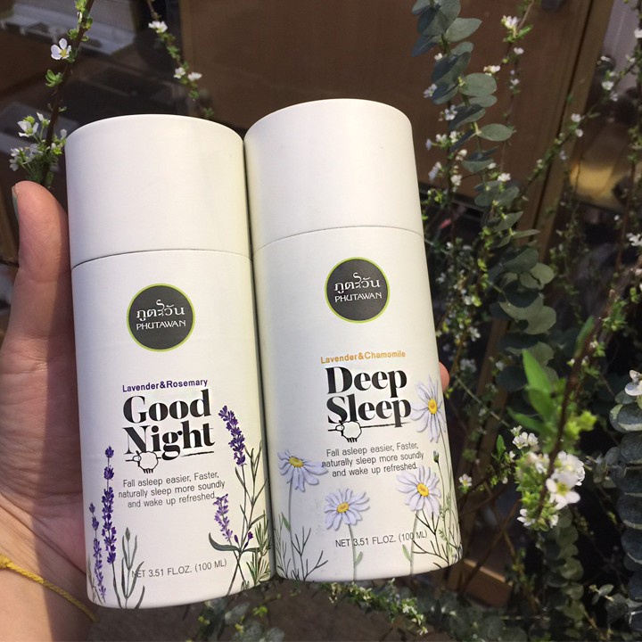 Chai Xịt Gối Good Night - Deep Sleep Phutawan Giúp Ngủ Ngon Sâu Giấc An Toàn Cho Bé Chai 100ml