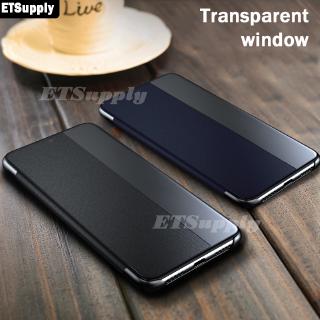 Ets Dành Cho Samsung Galaxy Note 20 Ultra / Note 20 Flip Cover Thông Minh Xem Cửa Sổ Đứng Giá Đỡ Ốp Lưng Điện Thoại Samsung Note 20 Ultra PU Da