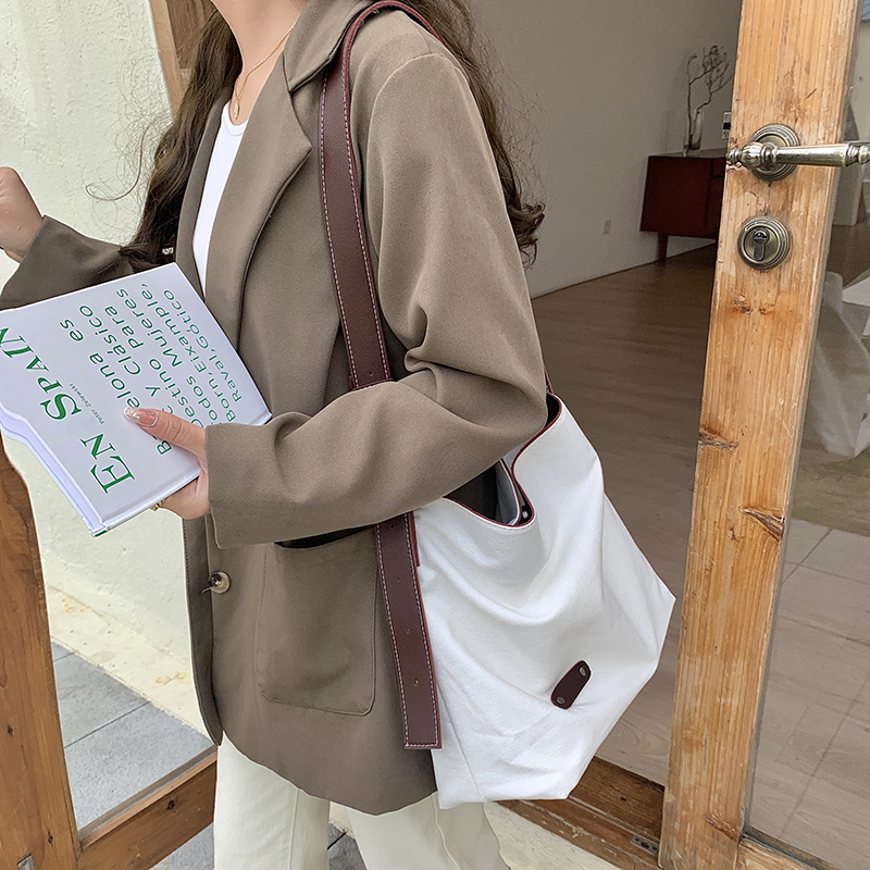 IELGY Túi Xách Đeo Vai Bằng Vải Cỡ Lớn Thời Trang Dành Cho Nữ