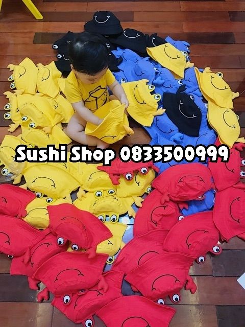 (FreeShip) Mũ trẻ em con cua CÓ DÂY, Mũ cho bé