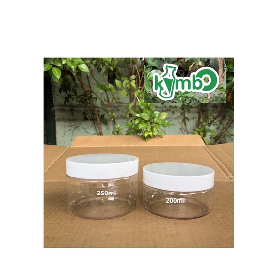 Hủ nhựa pet nắp nhựa trắng sữa giá đã gồm seal dán hoặc lót nhựa chống tràn