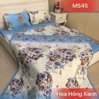 Bộ chăn ra ( drap) cotton 5 món mẫu hoa đẹp 1m6 x2m ( ảnh thật ) ghé shop xem thêm mẫu