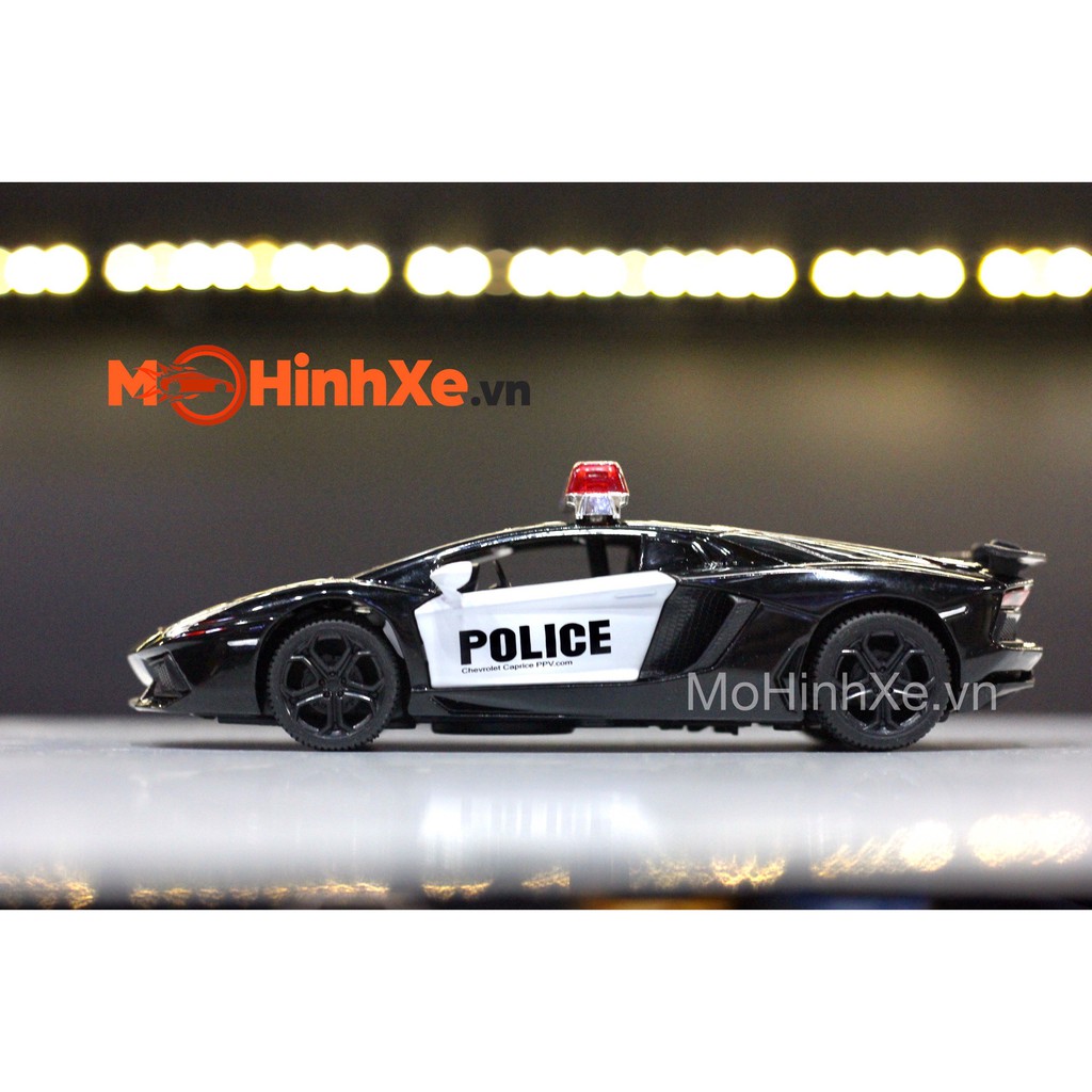 MÔ HÌNH XE LAMBORGHINI AVENTADOR LP700-4 POLICE 1:32 TY MODELS