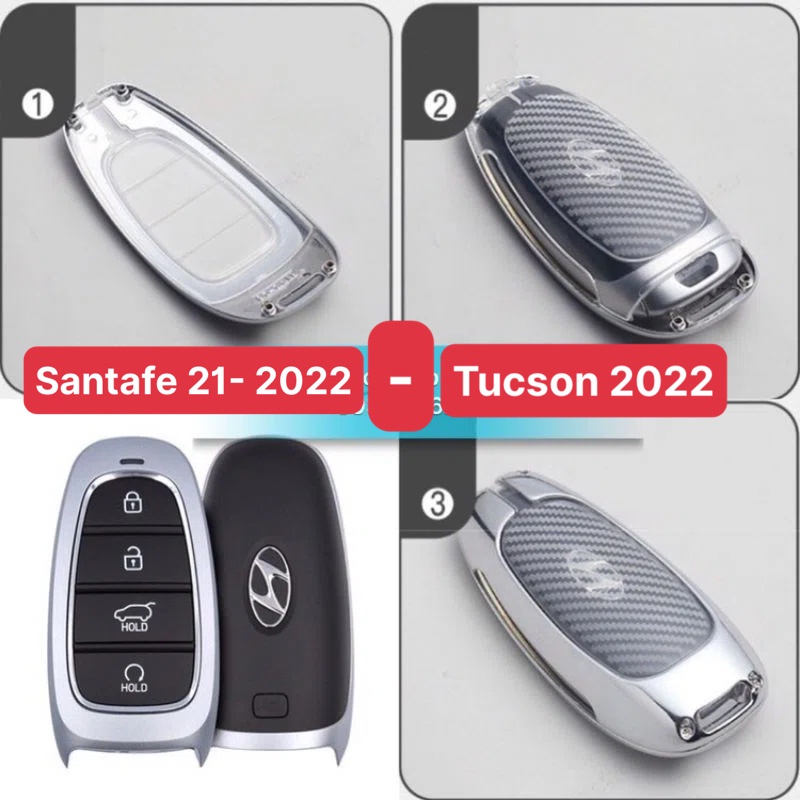 ốp 3D kim loại vân cacbon huyndai Santafe 2021 - 2022 - Tucson 2022
